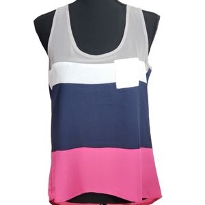 Ambiance Apparel. Sheer Racerback Hi-lo Tank